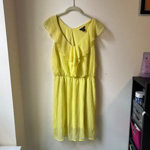 Cool Yellow H&M V-Neck Dress with Lining | Women's Size Small